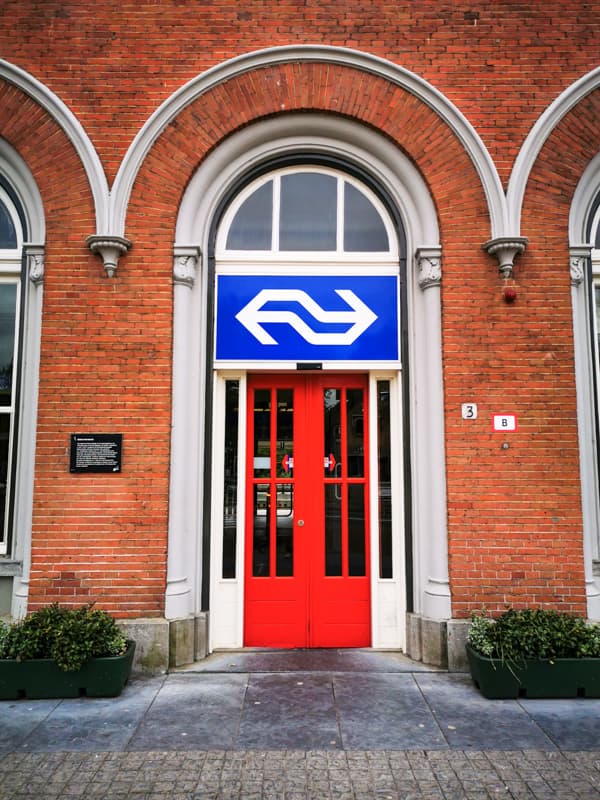 Entrance of NS Train Station in the Netherlands