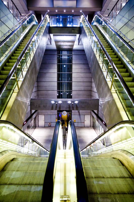 Underground metro station in the Netherlands