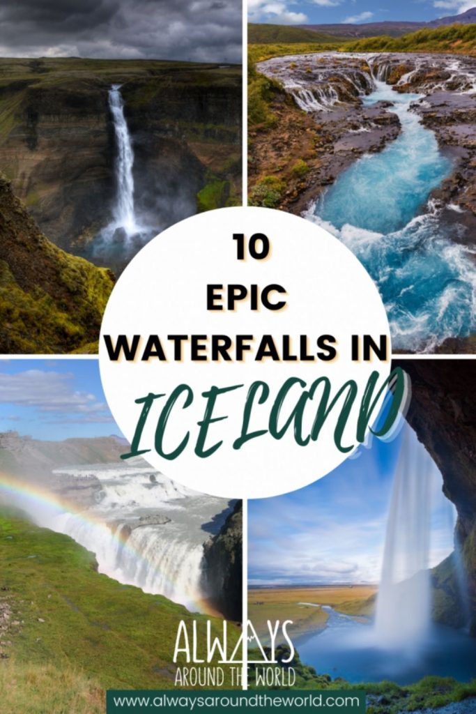 Waterfalls Iceland pin